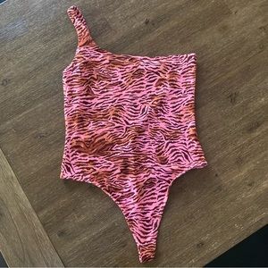 Aritzia Pink Leopard Bodysuit